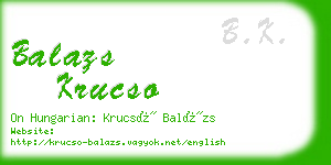 balazs krucso business card